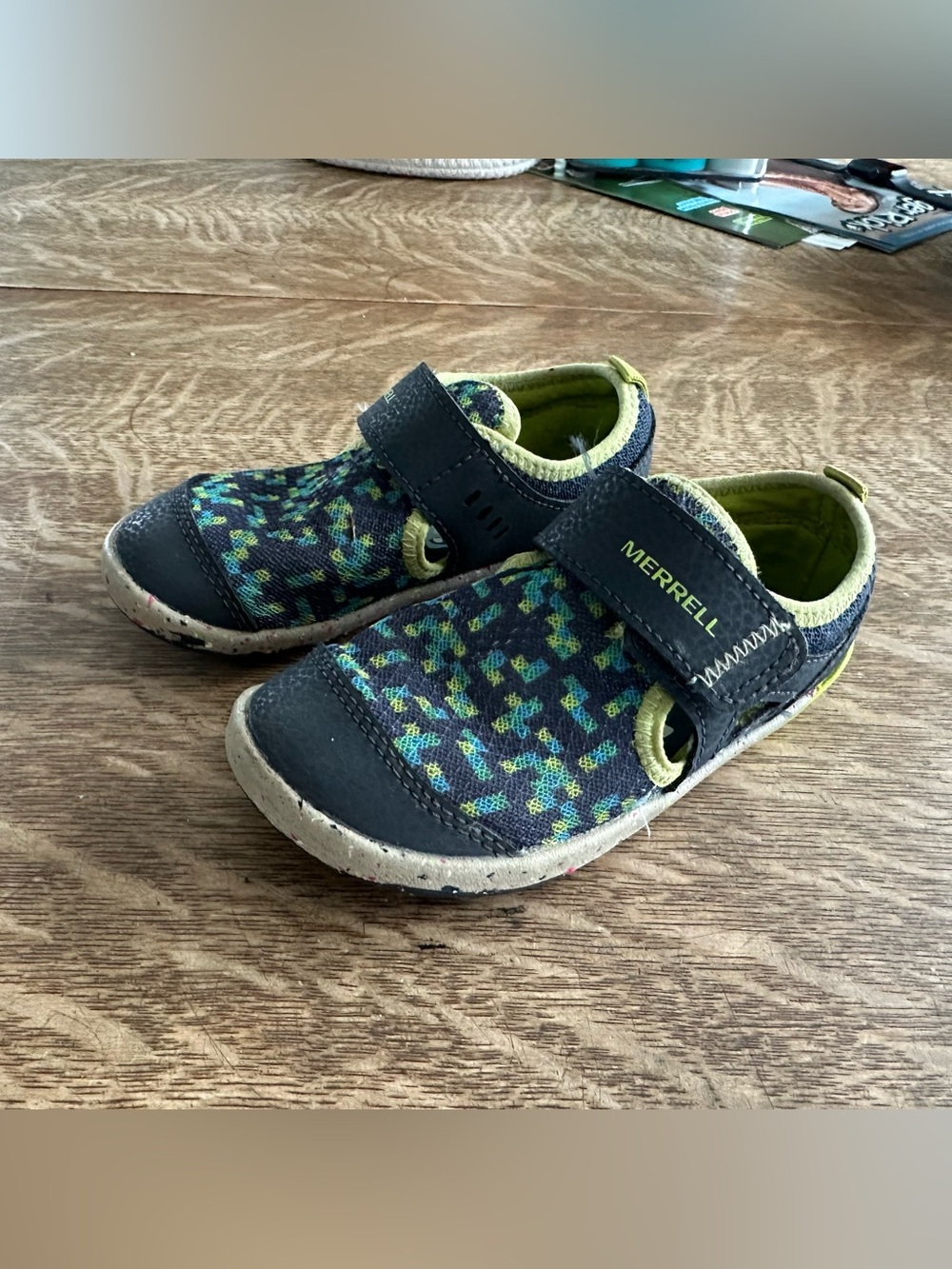 Merrell Bare Steps H2O Navy & Green Mesh Sneakers